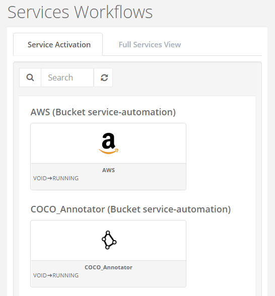 PCA service activation